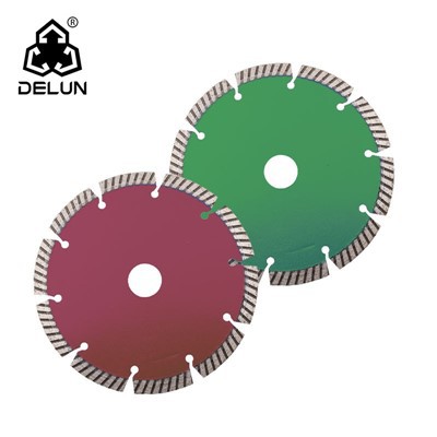 DELUN 7 Inch Segmented Diamond Saw Blade Dry Or Wet Cutting General Purpose For Concrete Stone Brick